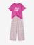 Meisjesset T-shirt + broek met wijde pijpen paars - vertbaudet enfant 