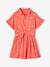 Meisjesset met geknoopte blouse en rokje koraal - vertbaudet enfant 