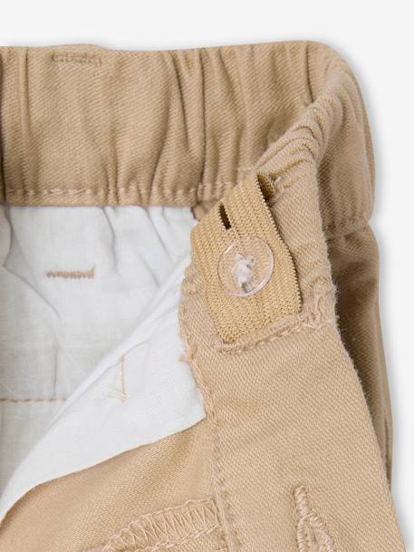 Chinobroek jongens, eenvoudig aan te trekken beige+marineblauw - vertbaudet enfant 