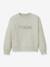 Sweater met tekst voor meisjes in Liberty®-stof van biologisch katoen CYRILLUS ecru - vertbaudet enfant 