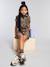 Denim short met luipaardprint beige - vertbaudet enfant 