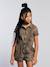 Denim short met luipaardprint beige - vertbaudet enfant 