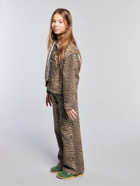 Oversized luipaardjas JONEN beige - vertbaudet enfant 