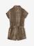 Denim short met luipaardprint beige - vertbaudet enfant 
