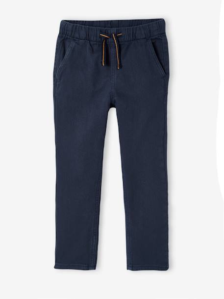 Eenvoudig aan te trekken jongensbroek met rechte pasvorm beige+middenblauw+nachtblauw+saliegroen+terracotta - vertbaudet enfant 