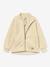 Jas van teddyfleece met rits MATCEDRIC MINI A TURE groen+zandbeige - vertbaudet enfant 