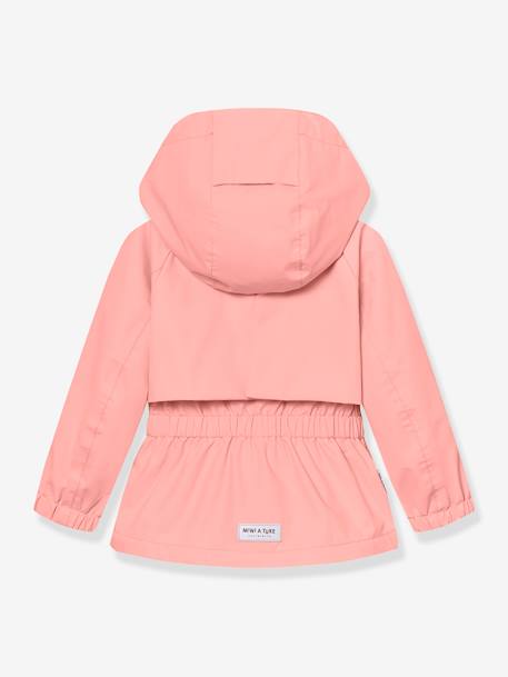 Waterdichte meisjesjas voor het tussenseizoen met fleecevoering MATALGEA MINI A TURE roze (poederkleur)+rozenhout+saliegroen - vertbaudet enfant 