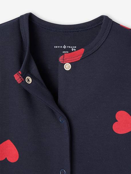 Fluwelen slaapzak 'Mon coeur' ENVIE DE FRAISE marineblauw - vertbaudet enfant 