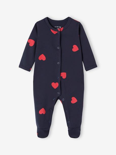 Fluwelen slaapzak 'Mon coeur' ENVIE DE FRAISE marineblauw - vertbaudet enfant 