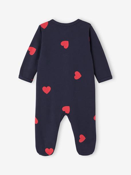 Fluwelen slaapzak 'Mon coeur' ENVIE DE FRAISE marineblauw - vertbaudet enfant 
