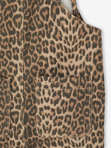 Meisjestuinbroek met print beige - vertbaudet enfant 