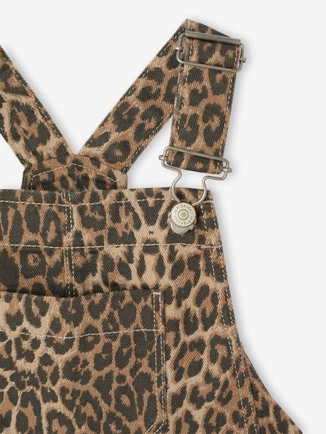 Meisjestuinbroek met print beige - vertbaudet enfant 