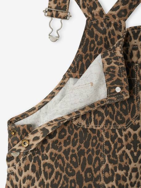 Meisjestuinbroek met print beige - vertbaudet enfant 