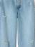 Meisjesjeans met destroyed effect JONEN lichtblauw+middenblauw - vertbaudet enfant 