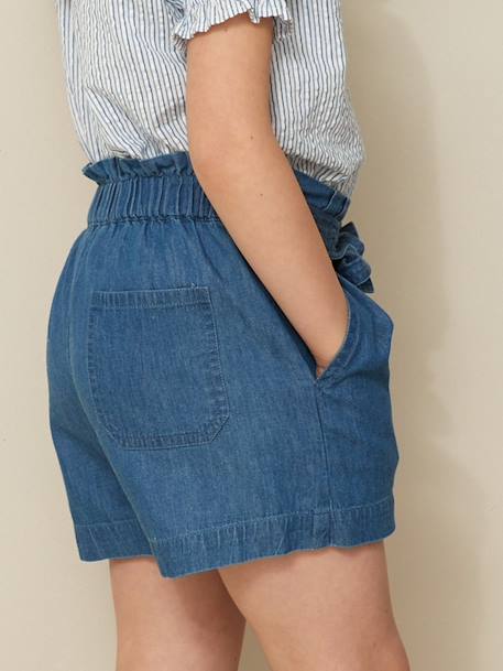 Short en lichte denim CYRILLUS ongewassen denim - vertbaudet enfant 