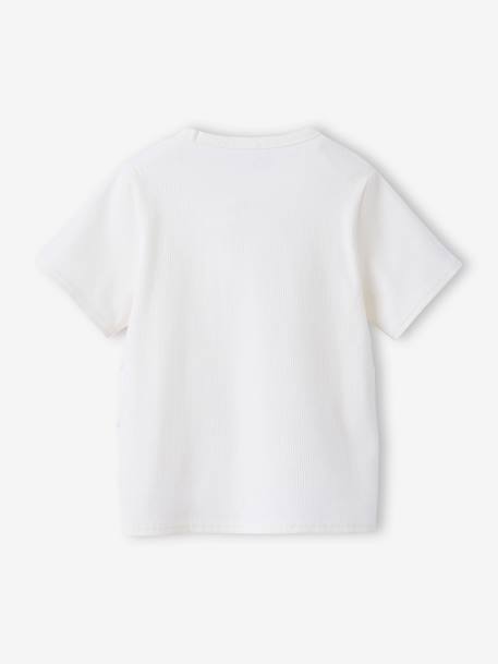 T-shirt voor meisjes met ajourdetails aan de zijkanten JONEN ecru - vertbaudet enfant 