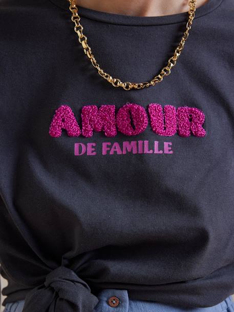 Zwangerschaps- en voedingsshirt met tekst van biologisch katoen 6440 - vertbaudet enfant 