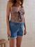 Denim short in mom style Before and After stone - vertbaudet enfant 