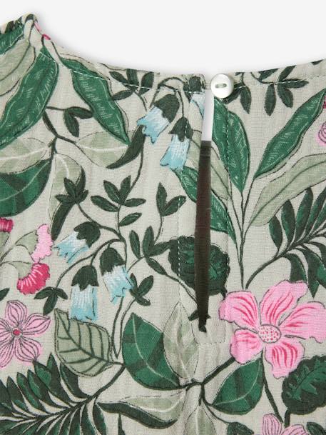 Gebreide blouse met print voor meisjes saliegroen - vertbaudet enfant 