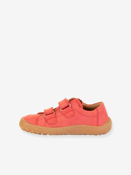 Barefootschoenen met klittenband voor meisjes BAREFOOT BASE FRODDO koraal+marineblauw+rozen - vertbaudet enfant 