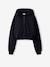 Cropped sweater met rits en capuchon voor meisjes JONEN antraciet - vertbaudet enfant 