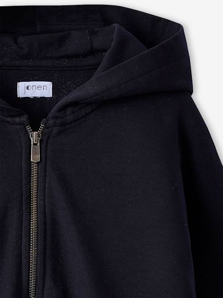 Cropped sweater met rits en capuchon voor meisjes JONEN antraciet - vertbaudet enfant 