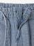 Gestreepte paperbag meisjesshort blauw, gestreept - vertbaudet enfant 