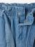 Paperbag meisjesshort van licht denim lichtblauw - vertbaudet enfant 