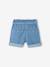 Paperbag meisjesshort van licht denim lichtblauw - vertbaudet enfant 