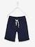 Jongensbermuda van molton chambrayblauw+Donkerblauw+pecannoot - vertbaudet enfant 