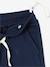 Jongensbermuda van molton chambrayblauw+Donkerblauw+pecannoot - vertbaudet enfant 