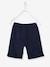 Jongensbermuda van molton chambrayblauw+Donkerblauw+pecannoot - vertbaudet enfant 