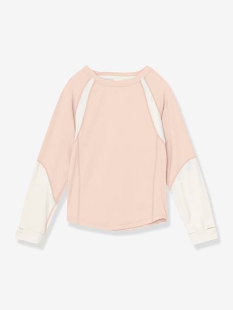 Functioneel T-shirt MATLENDI MINI A TURE grijsblauw+rozen - vertbaudet enfant 