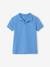 Poloshirt met korte mouwen voor jongens met borduurwerk op de borst blauw+lichtgeel+lichtkaki+MARINEBLAUW+terracotta+wit - vertbaudet enfant 