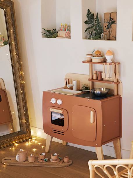Houten design keukentje karamel+wit - vertbaudet enfant 