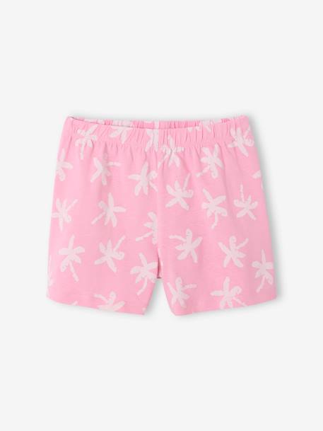 Set van 2 surf pyjamabroeken voor meisjes rozen - vertbaudet enfant 