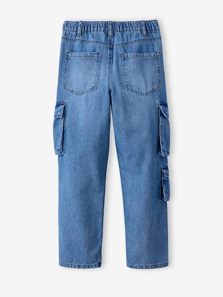 Denim loose battle jongensbroek denimgrijs+gebleekt denim - vertbaudet enfant 