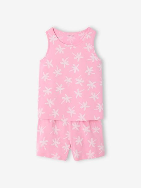 Set van 2 surf pyjamabroeken voor meisjes rozen - vertbaudet enfant 