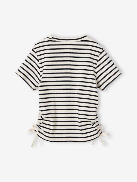 Set van 2 meisjesshirts met trekkoord JONEN paars - vertbaudet enfant 