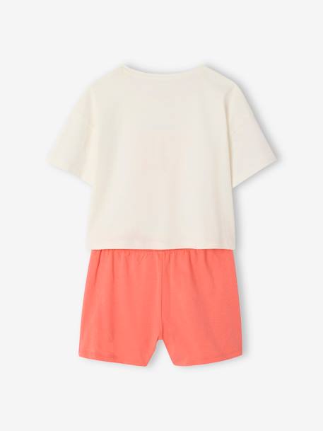 Set van 2 surf pyjamabroeken voor meisjes rozen - vertbaudet enfant 