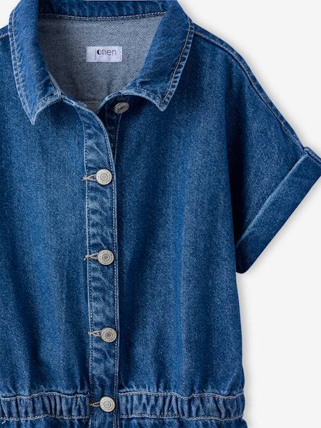 Jeansjurkje voor meisjes JONEN middenblauw - vertbaudet enfant 