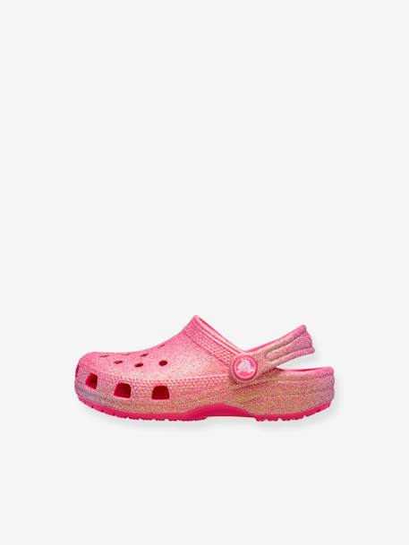 Baby Crocs Classic Iridescent Glitte rozen+wit - vertbaudet enfant 