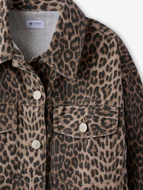 Oversized luipaardjas JONEN beige - vertbaudet enfant 
