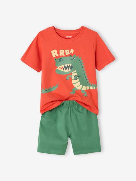 Set van 2 pyjamashorts met dieren voor jongens meerkleurig - vertbaudet enfant 