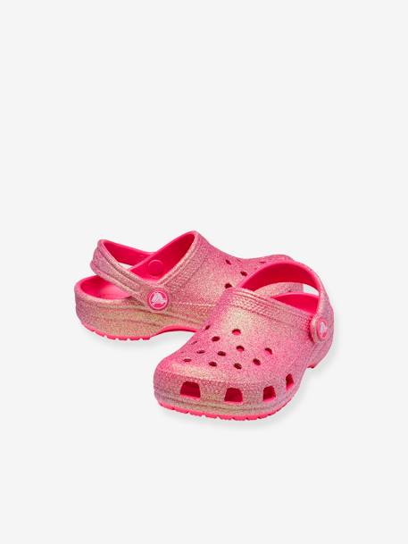 Baby Crocs Classic Iridescent Glitte rozen+wit - vertbaudet enfant 