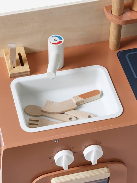 Houten design keukentje karamel+wit - vertbaudet enfant 
