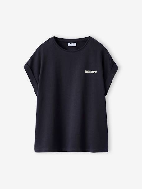 Set van 2 T-shirts met korte mouwen voor meisjes antraciet - vertbaudet enfant 