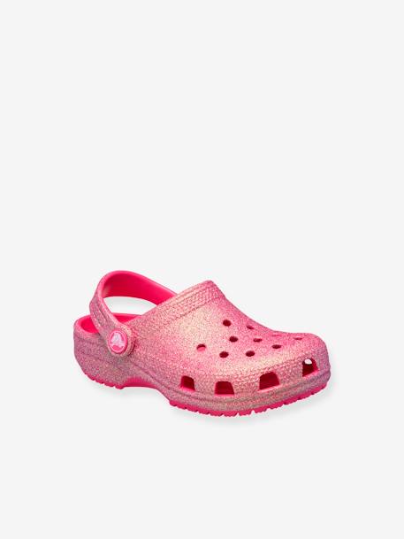 Baby Crocs Classic Iridescent Glitte rozen+wit - vertbaudet enfant 