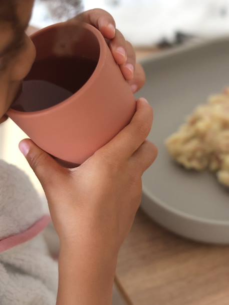Serviesset 4 items silicone BEABA blauw+EUCALYPTUS+GEEL+terracotta - vertbaudet enfant 
