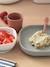 Serviesset 4 items silicone BEABA blauw+EUCALYPTUS+GEEL+terracotta - vertbaudet enfant 
